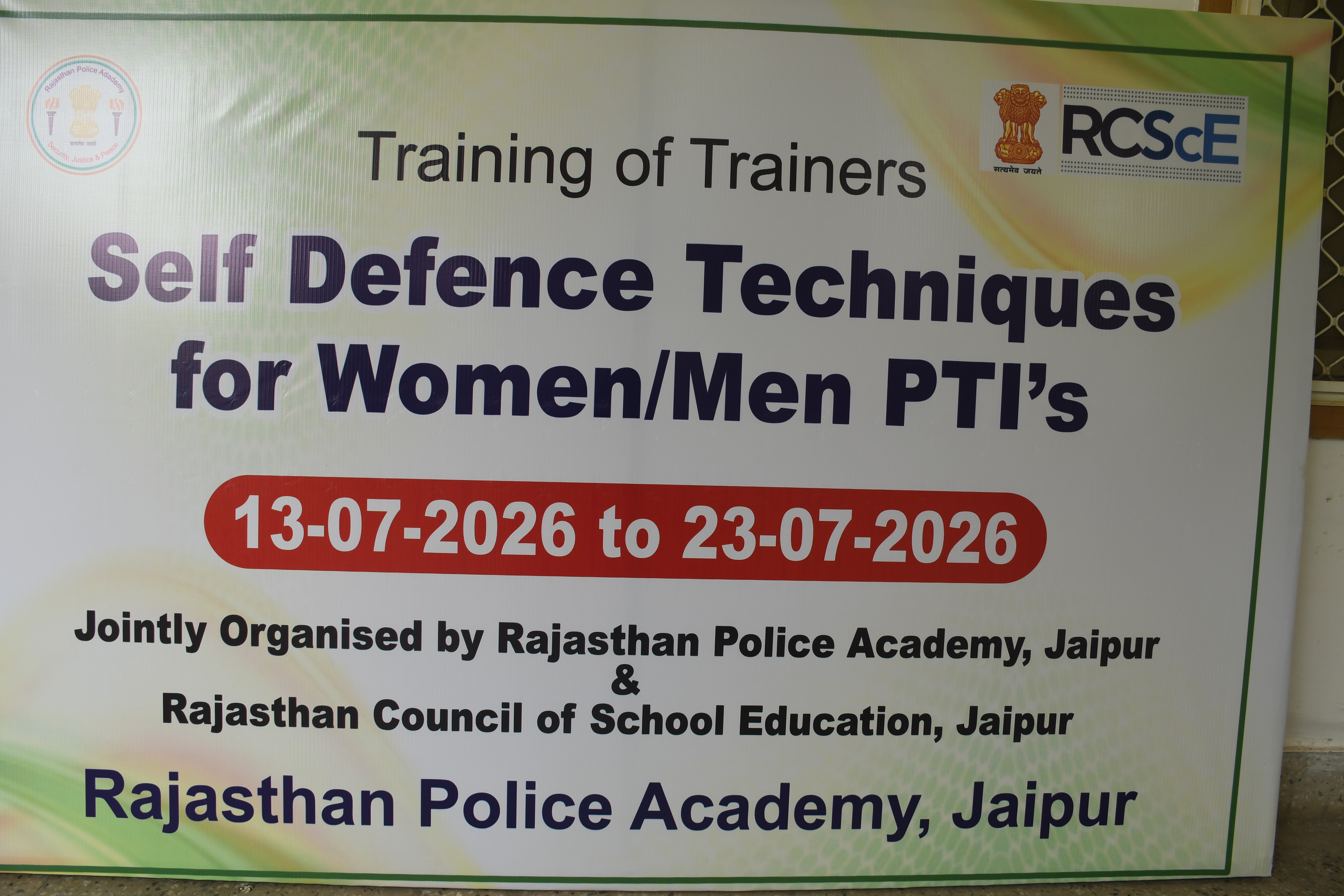 ToT Self Defence Techniques for Women/Men PTI's